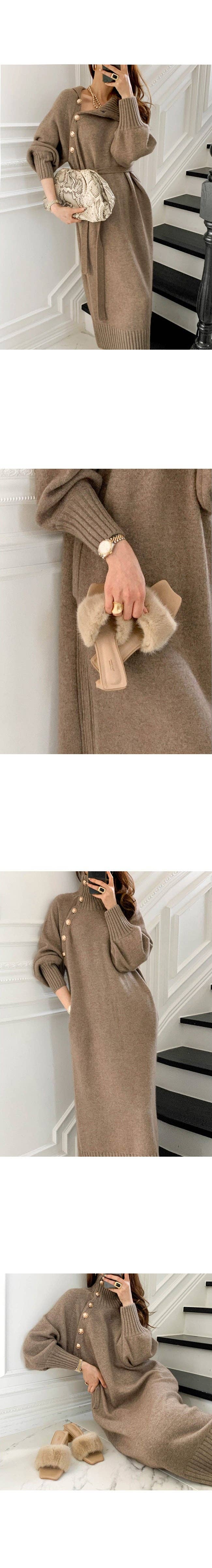 Marayn - Wholesale Dress - Women's - KoreanJapanese Knit Dress Chic Slimming and Versatile16