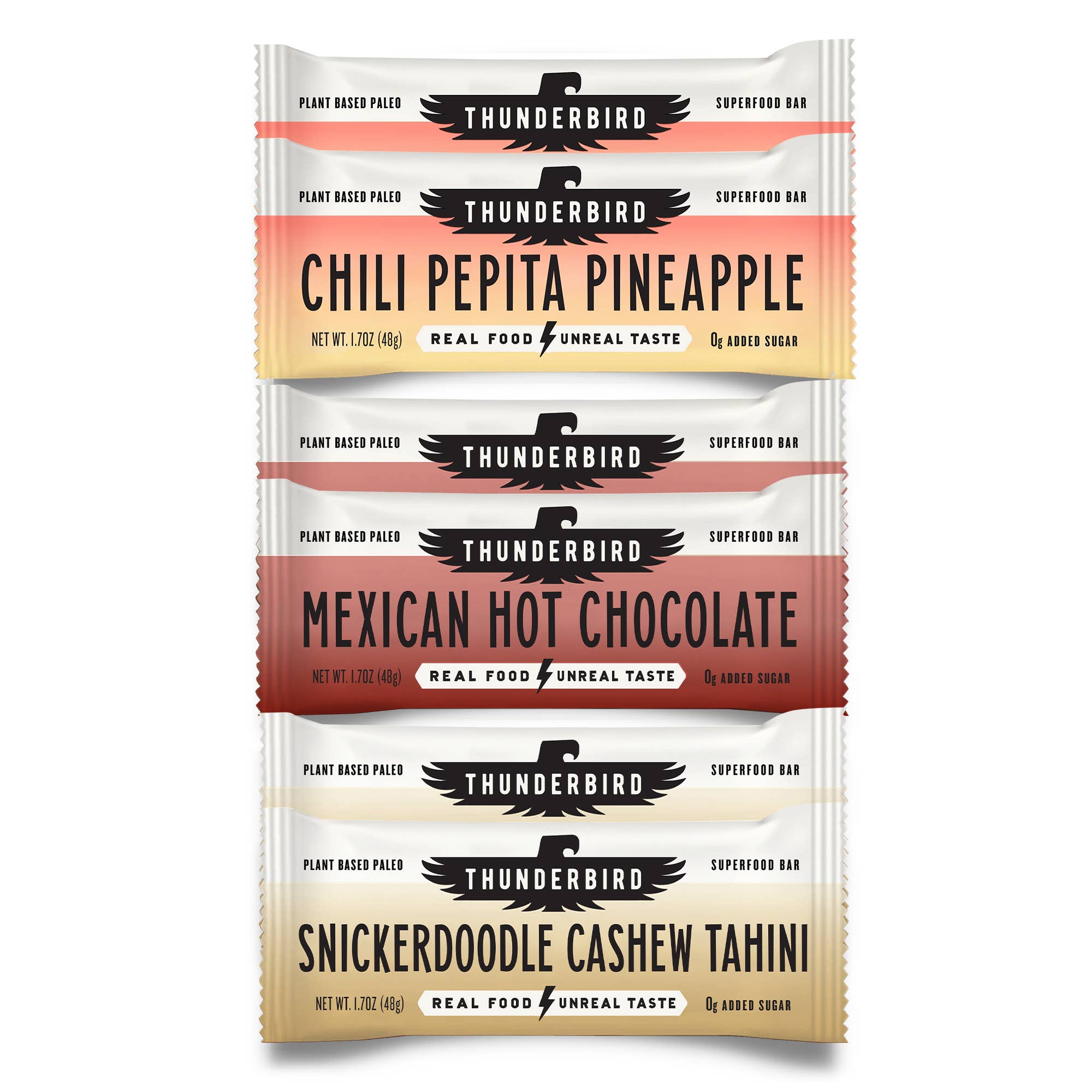 Thunderbird Real Food Bars - Vendita all'ingrosso Barrette - NUOVO! Confezione assortita Sweet Spicy Savory, confezione da 61