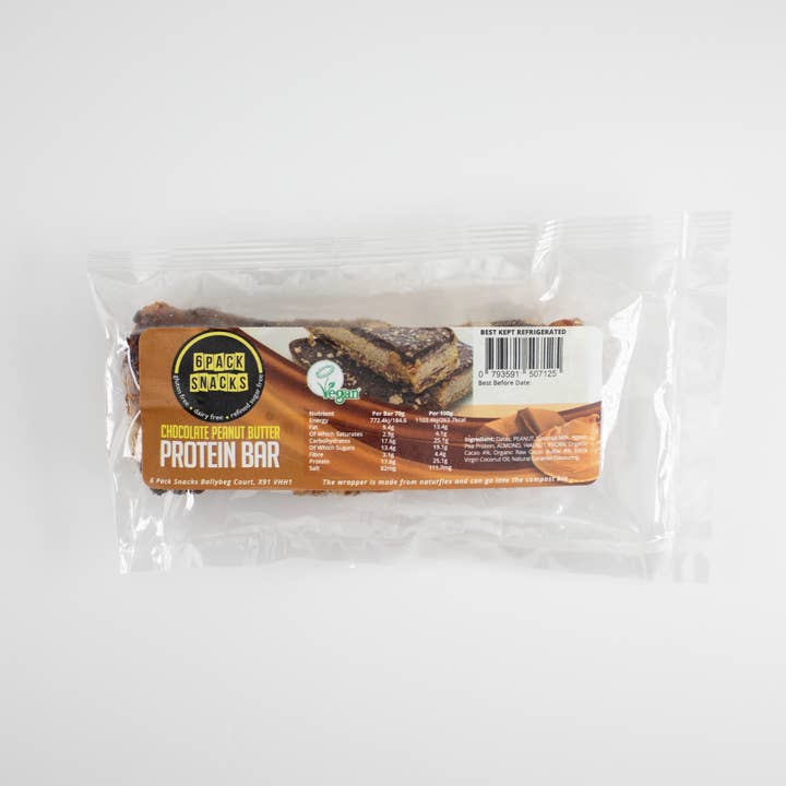 6 PACK SNACKS – Großhandel Snack-Riegel – Schokoladen-Erdnussbutter-Riegel (19 g Protein)