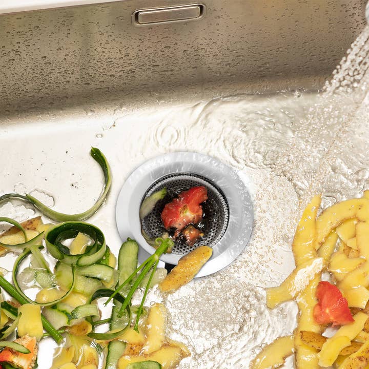 Fosmon - Vente Filtre/bouchon d'évier - Passoire d'évier en acier inoxydable Garnen - 9 cm / 3,5" - lot de 21