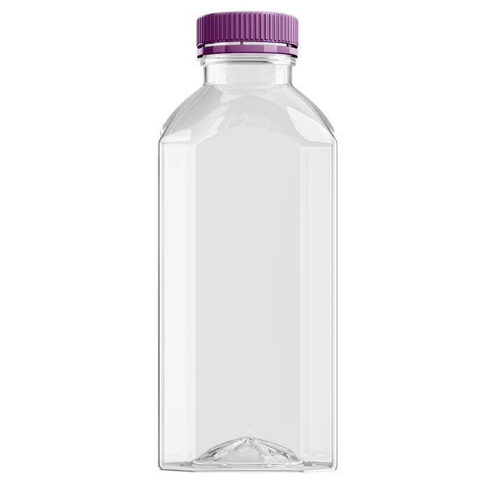 OH YES PLASTICS - Wholesale Fruit Juice - 12 oz Square Plastic Juice Bottles
