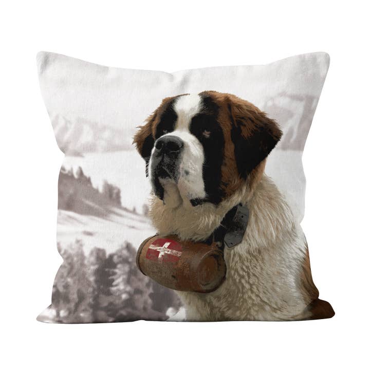 Coast and Valley - Wholesale Chair Cushion - Saint Bernard white cushion0