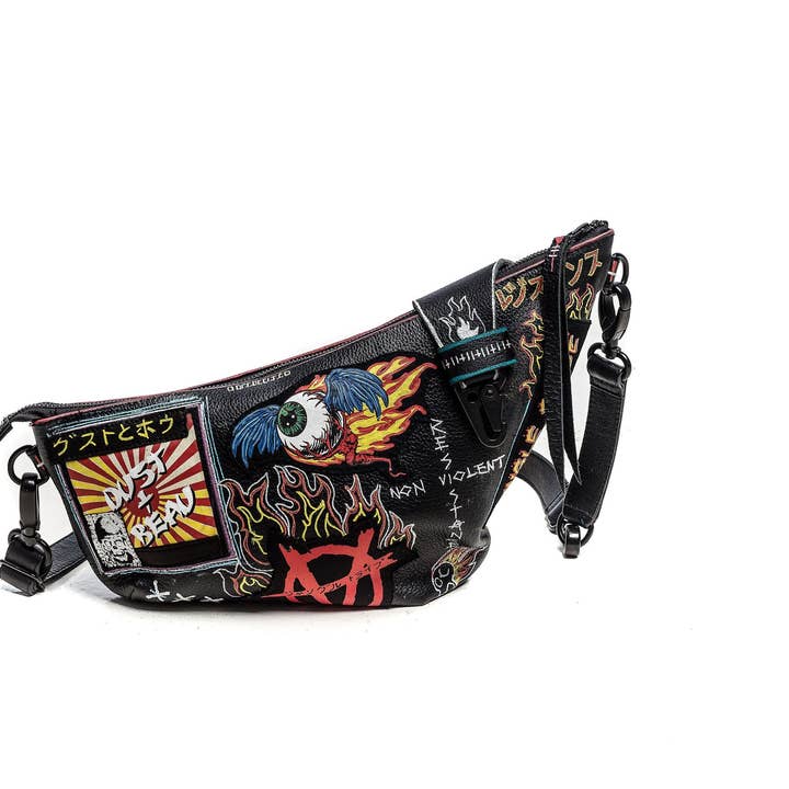 JUNGLE TRIBE - Wholesale Crossbody Bag - Women's - Woke Lit Anarchy Sling Bag Jungle Tribe and Dust + Beau Collab Piece5