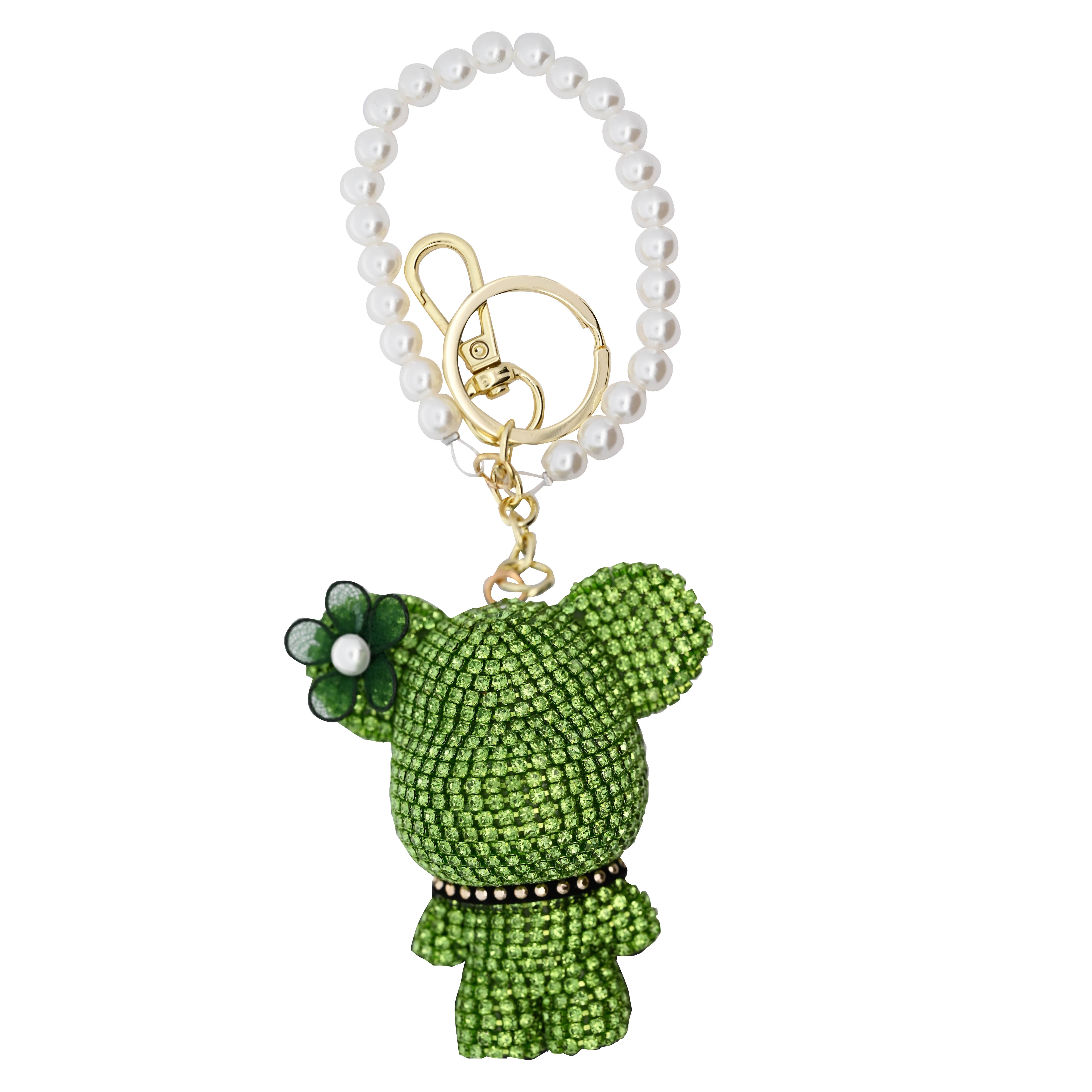 AMORINO SRL - Wholesale Keychain - Women's - TEDDY BEAR KEYCHAIN WITH RHINESTONES - OMQ24128A2201