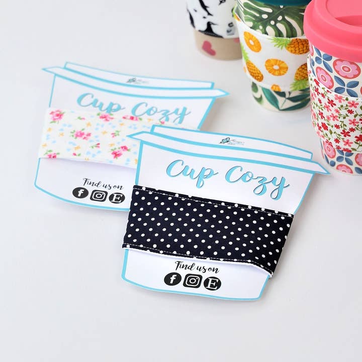 Coffee Cup Cozy, Coffee Cup Sleeve, Coffee Cosy, Zero Waste, Coffee Gift, Eco Friendly, Teacher Gift, Gift for Her for wholesale by Mummy's Marvellous Makes Ltd