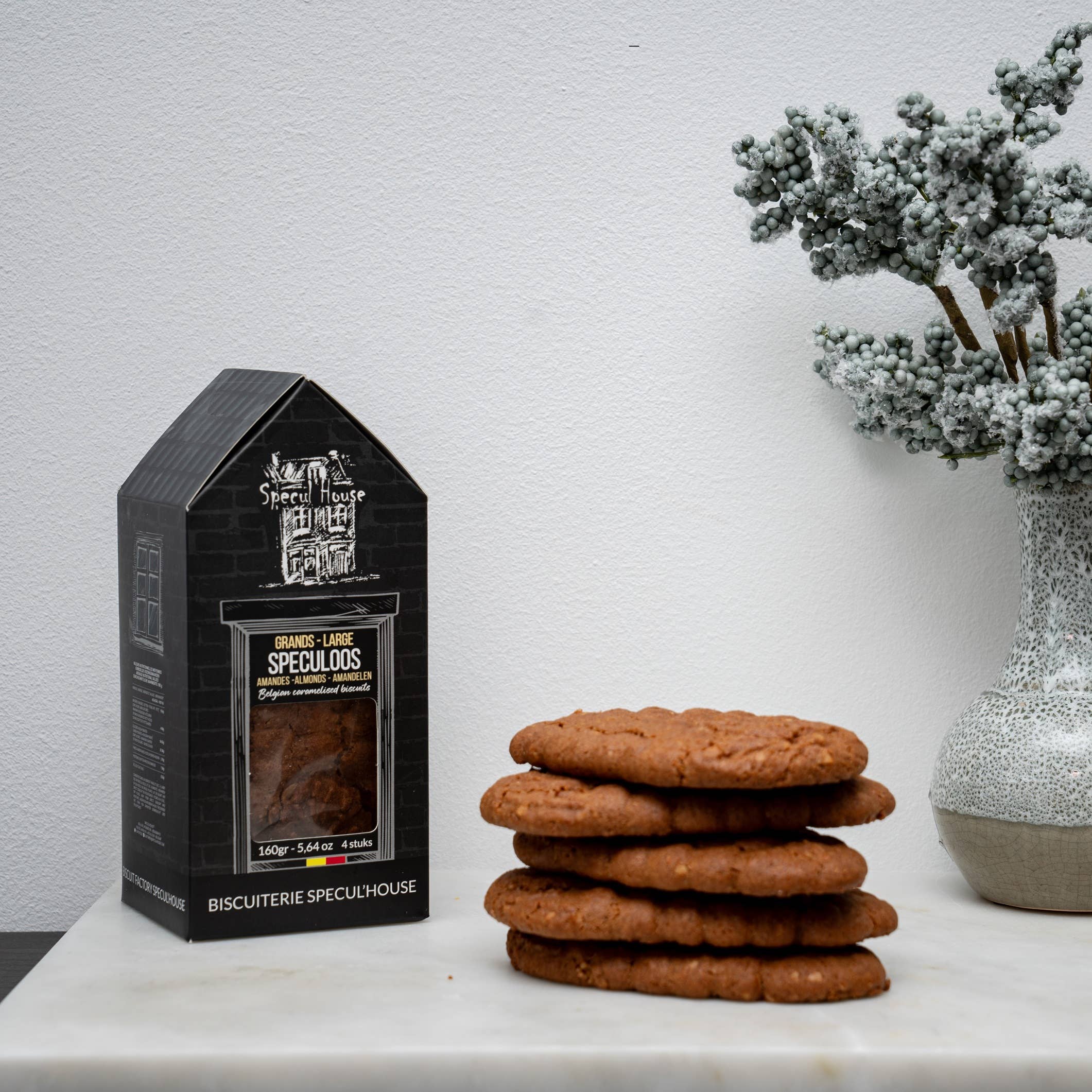 SPECUL'HOUSE – Cookie por atacado – Especuloos de amêndoa - 4 grandes especuloos - 160 g1