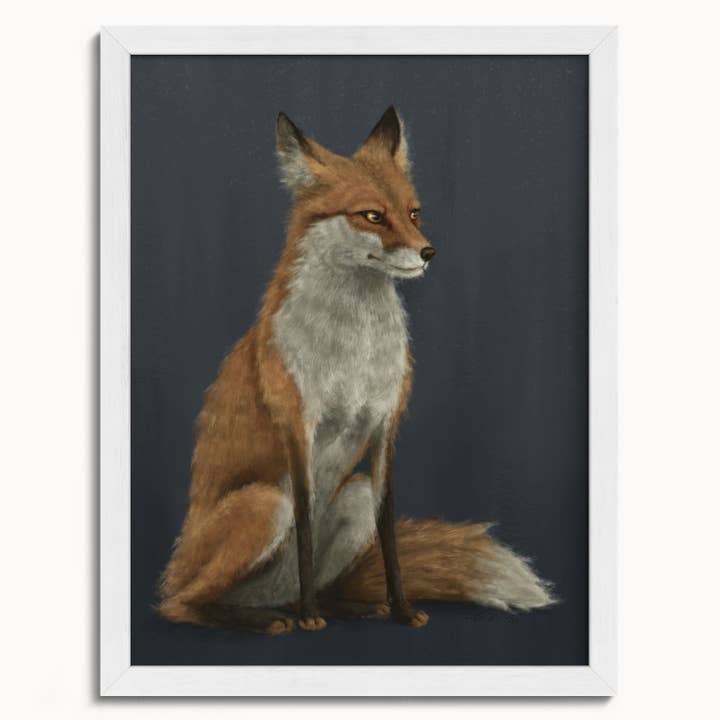 The Ugly Cat Studio - Wholesale Art Print - Red Fox Fine Art Print - Blue Edition14