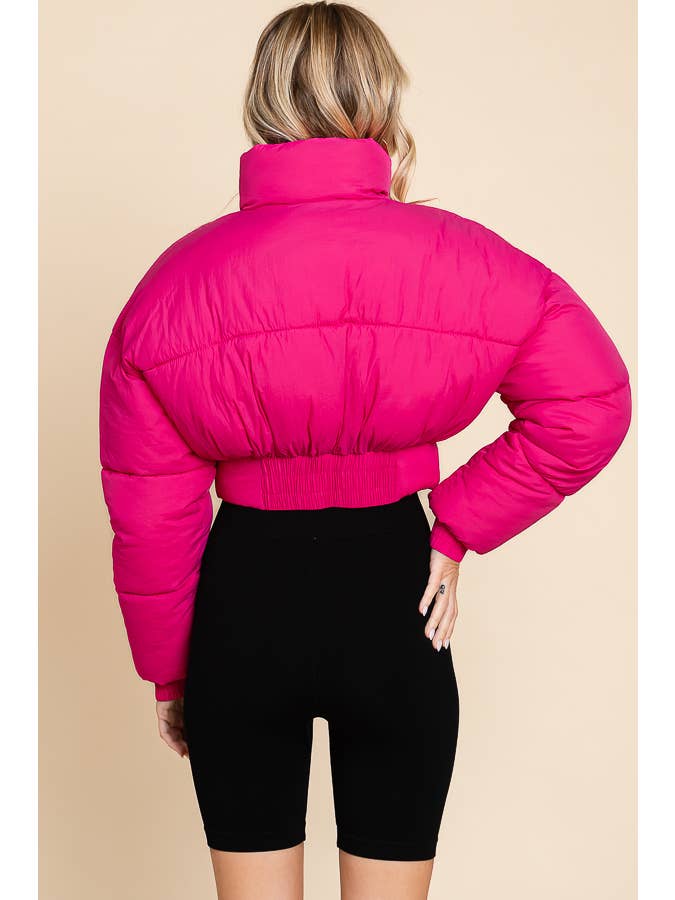 ANWND - Wholesale Puffer Jacket - Women's - 2456-HIGH NECKLINE FRONT ZIPPER CORSET PUFFER JACKET20