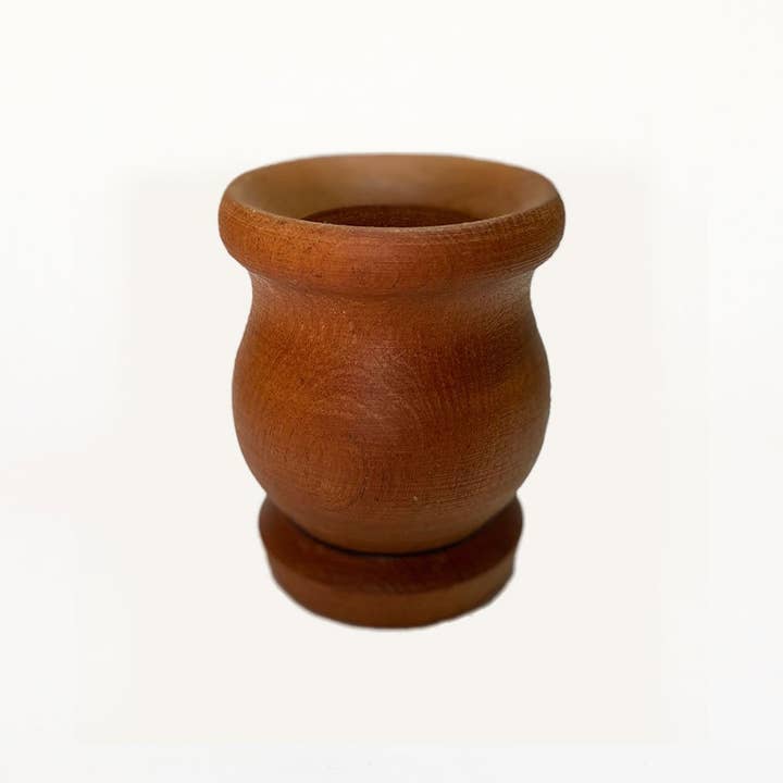 Wooden Algarrobo Yerba Mate Cup - 4oz for wholesale by SoulMate Yerba Co. LLC