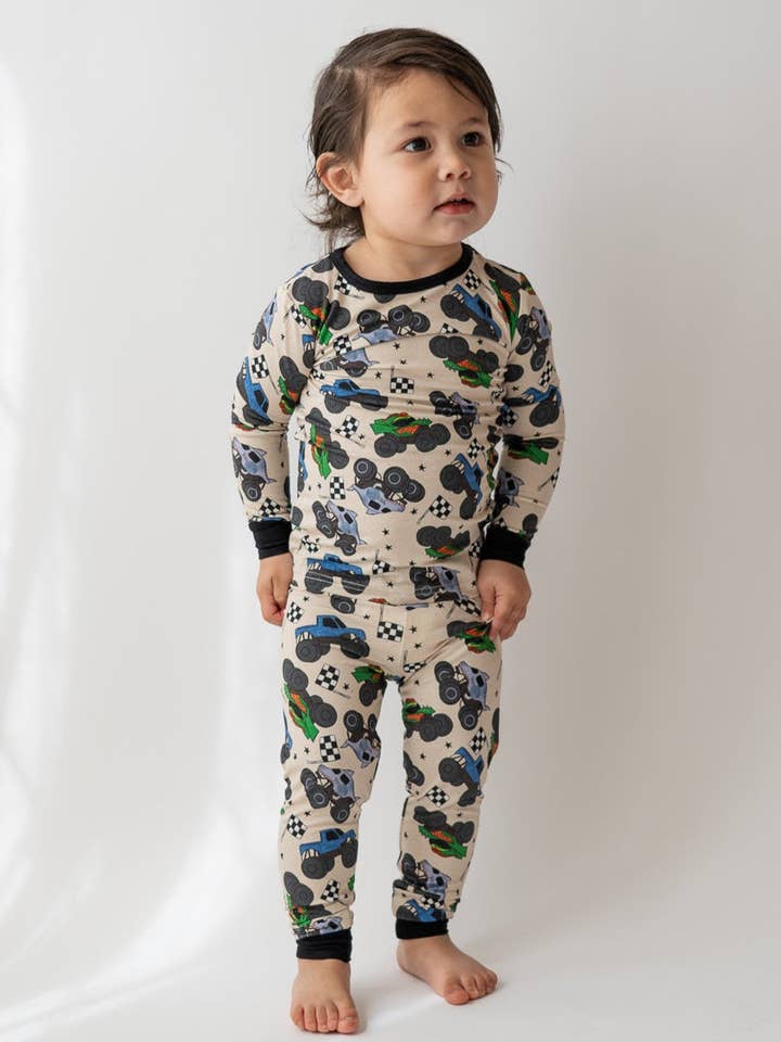 Monster Truck 2-delt pyjamas for engroshandel hos House of Henry