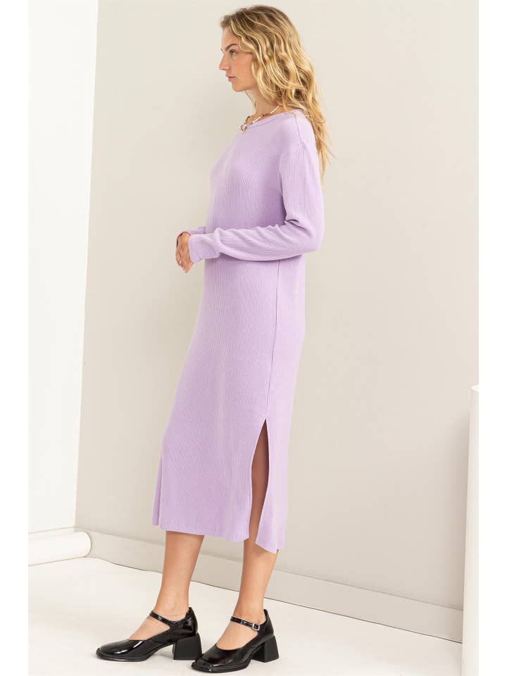 HYFVE - Wholesale Dress - Women's - Ribbed Long Sleeve Midi Dress3