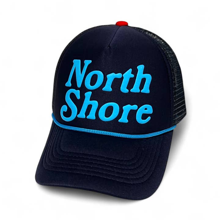 Casquette Trucker en Mousse Navy North Shore pour la vente par Talisman & Co.