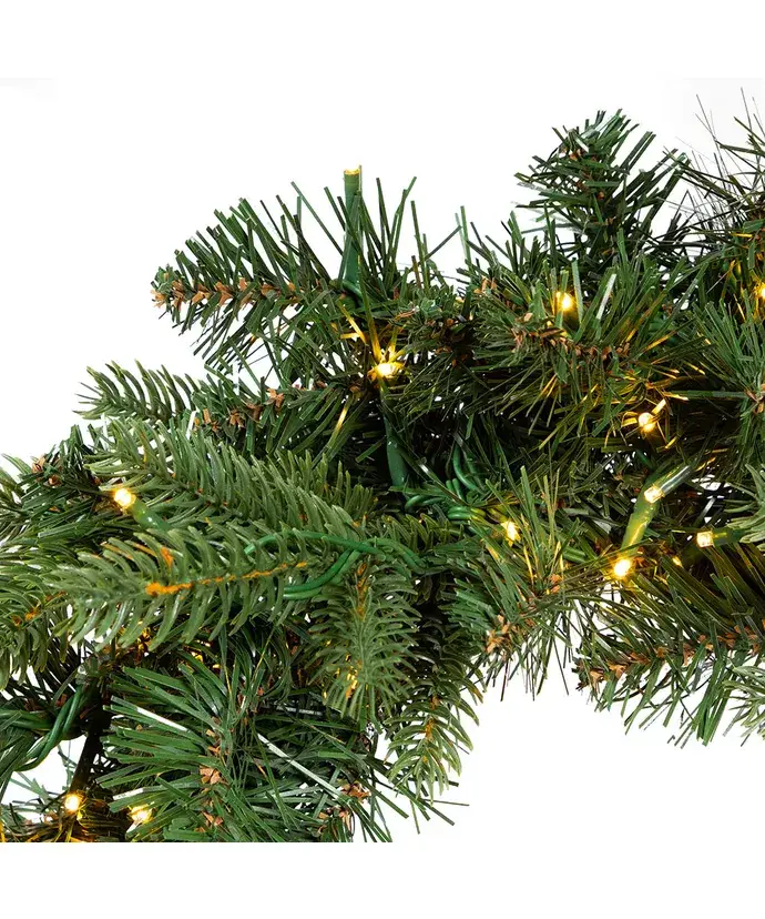 Kurt S. Adler, Inc. - Wholesale Wreath - 18"B/O PRLT WW CLST LED B SPRC WREATH6