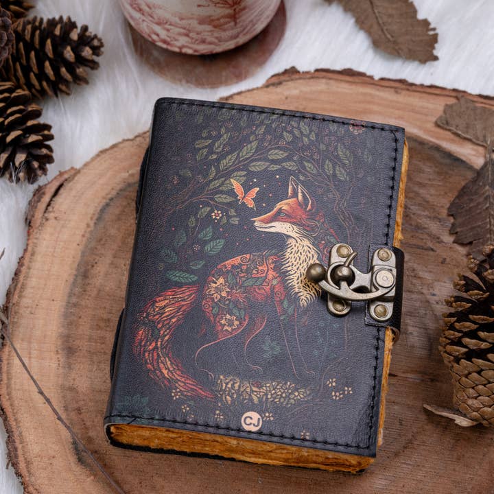 R K Handicrafts and Exporters - Wholesale Journal/Diary - Traveler Leather Journal Vintage Pages with Wolf Print
