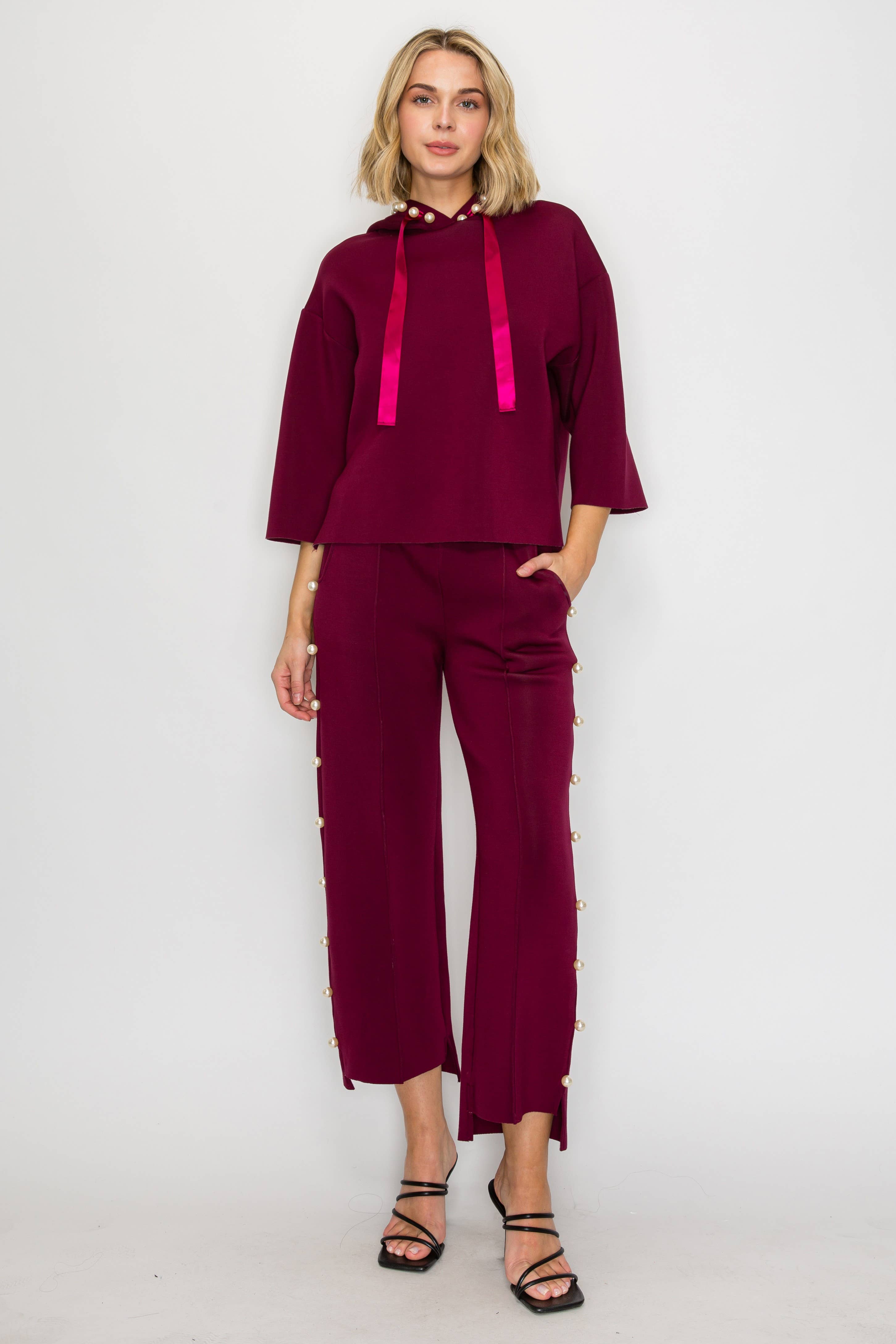 Joh Apparel – Großhandel Hose – Damen – Farrah French Scuba Pearl Lange Hose54