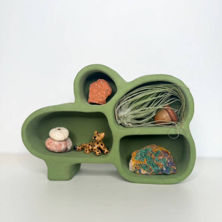 The Minimalist Ceramist - Wholesale Decorative Tabletop Object - Cement Cave of Inspiration No. 2 - Moss
