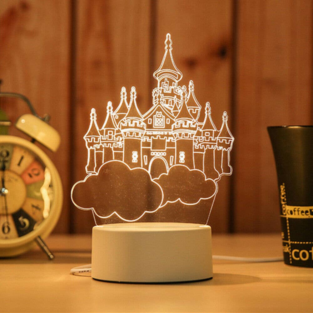 Boffo Lights - Wholesale Figurine Lamp - Sky city 3D Illusion Lamp0