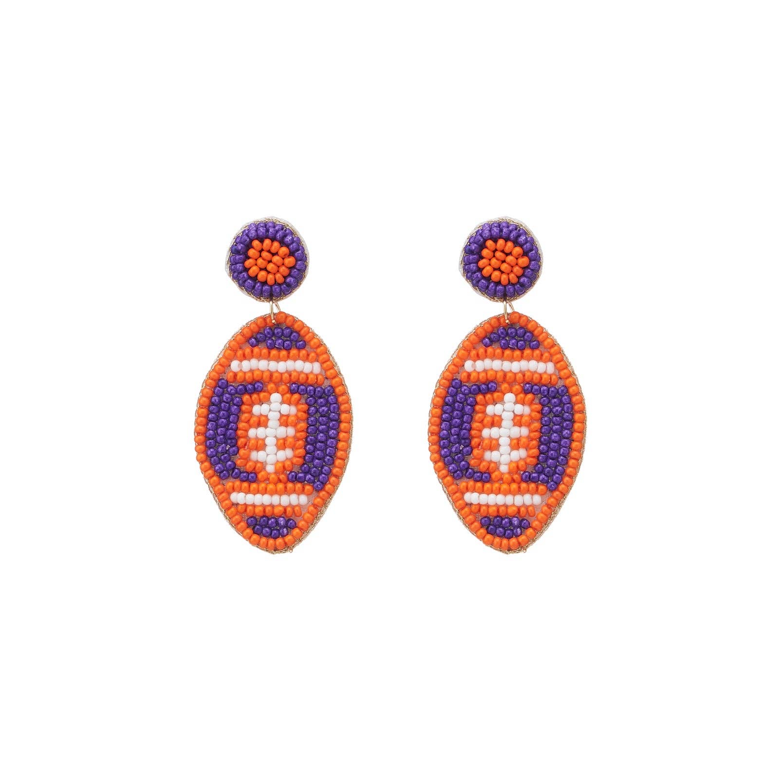 Frem - Wholesale Dangle Earrings - College Football Seed Bead Earrings4