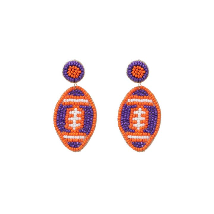 Frem - Wholesale Dangle Earrings - College Football Seed Bead Earrings4