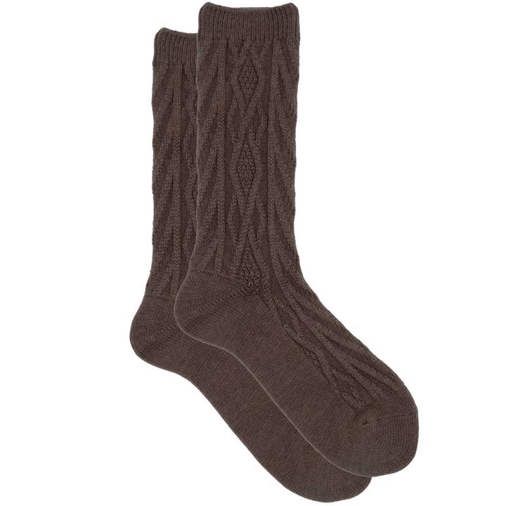 iLux - Wholesale Socks - Women's - Demi - Cozy Cashmere Silk Jacquard Crew2