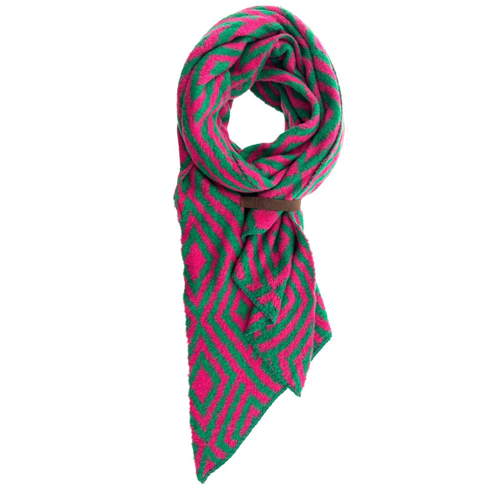 LOT83 - Wholesale Scarf - Women's - Scarf Fem Artic Groen Pink0