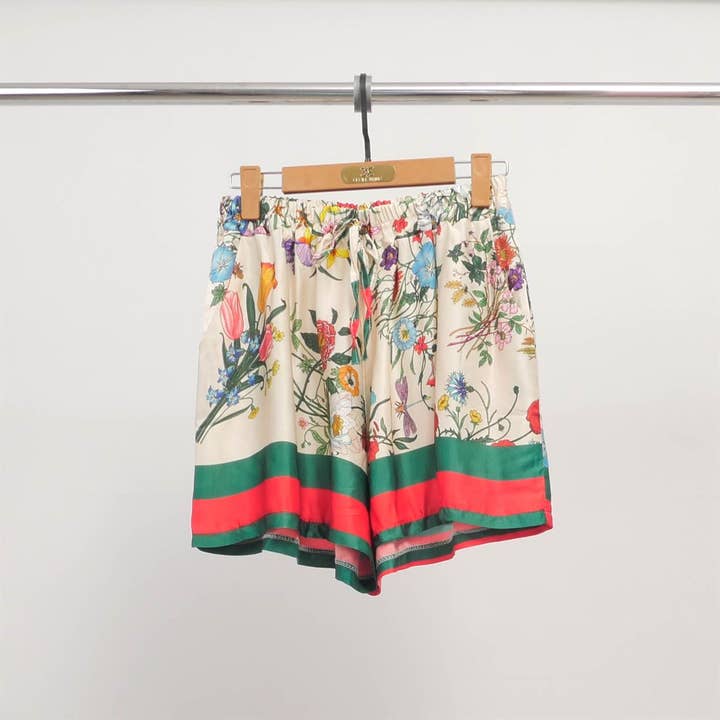 Cecile Wang – wholesale Shorts – Women’s – Floral printed fluid short silk-viscose KD8320VS-66