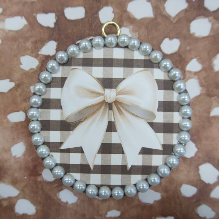 Beige Bow - Car Freshie for wholesale by wheely fresh co