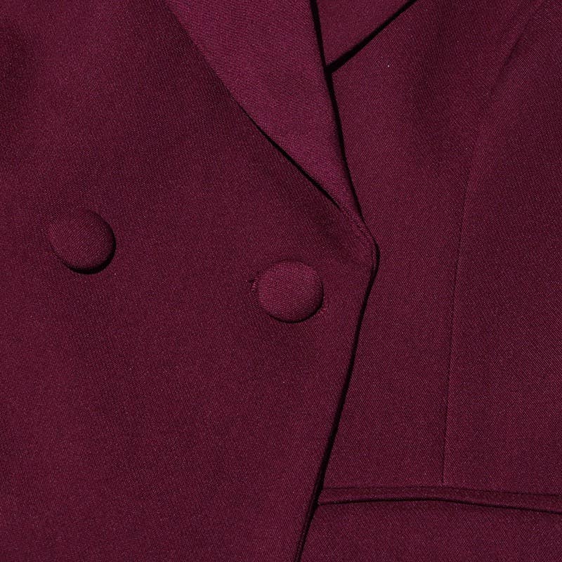 Productseeker - Wholesale Blazer - Women's - DR803Y Elegant Ruffle Hem Contrast Stitching Suit Dress10