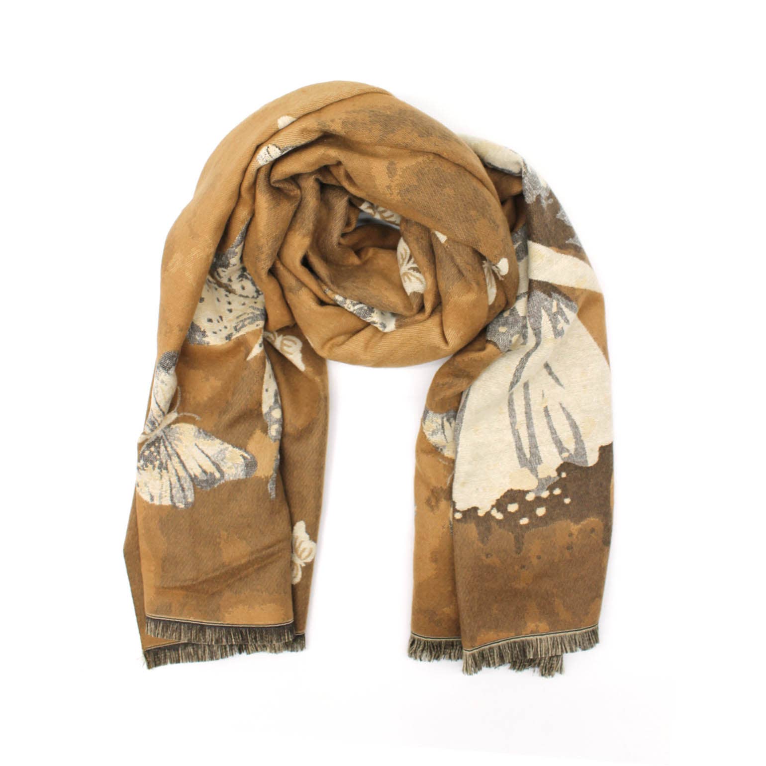 Vimoda - Venta al por mayor Bufanda - Mujer - Bufanda gruesa estampada con mariposas2