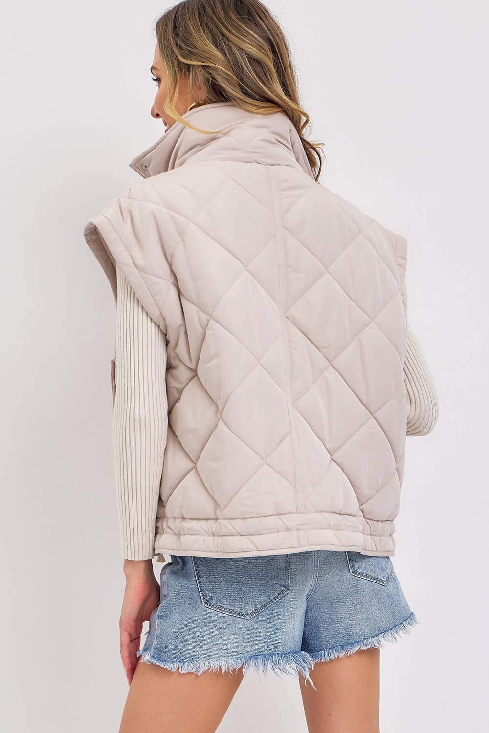 Sweet Lovely by Jen - Vendita all'ingrosso Gilè imbottito - Donna - GILET OVERSIZE IN PIUMINO TRAPUNTATO 2