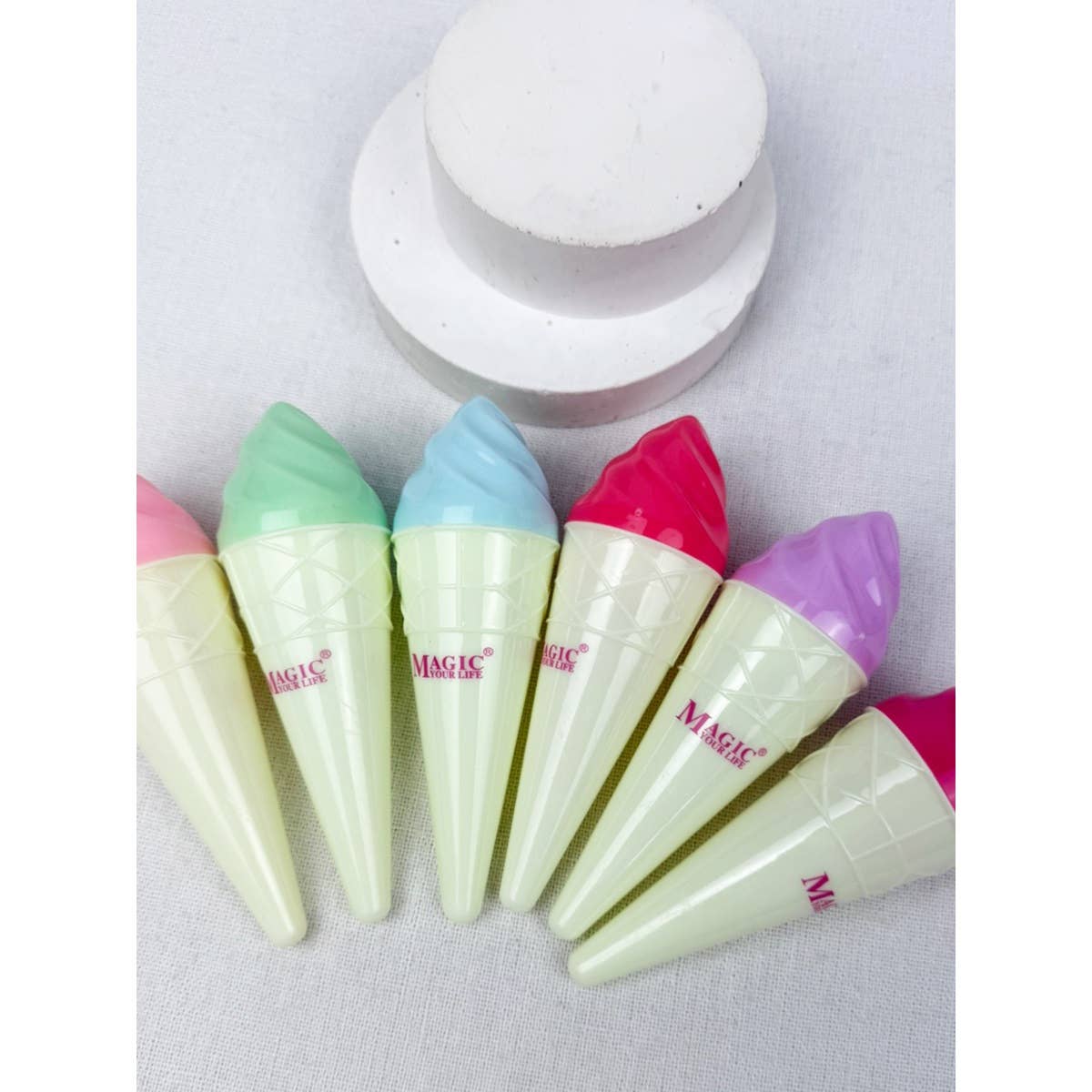 MIX COLOR Ice Cream Scented Lip Balm for wholesale on Faire2