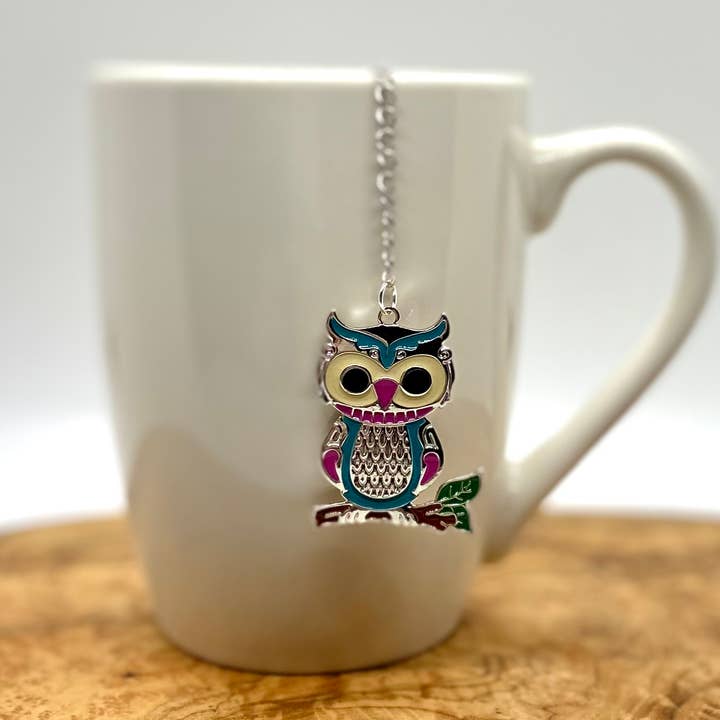 The Traveling Teapot - Wholesale Tea Strainer/Infuser - Loose Leaf Tea Infuser, Owl Charm Ball, Tea Lover Gift