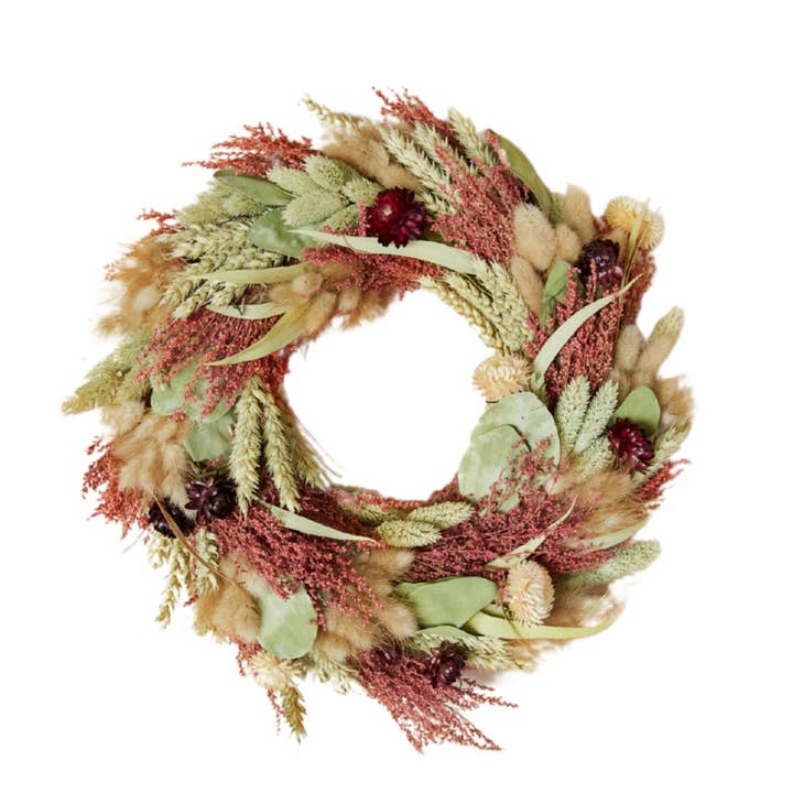 Wildflowers by Floriette - Wholesale Dried/Pressed Flowers - Valentine's wreath with dried flowers - rosewood