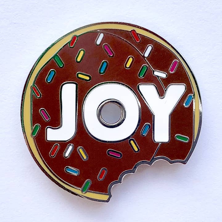 JOY Donut Emaille Pin für den Großhandel von DOODLE MOO LTD
