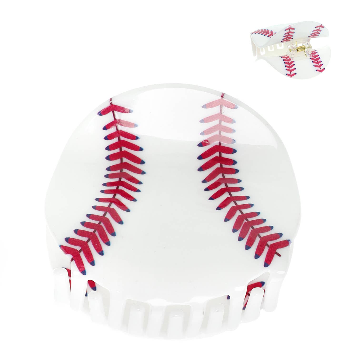 SP Sophia Collection - Wholesale Hair Clip - Women's - Gameday Baseball Plastic Hair Claw Clip1