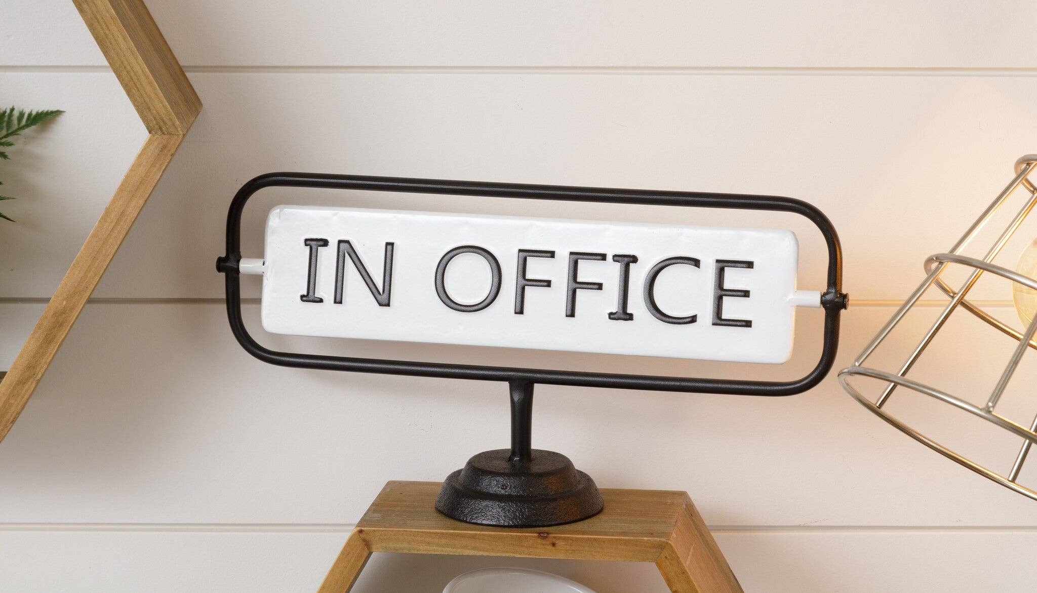 Audrey's Home & Gift - Wholesale Desk/Tabletop Sign - In Office/Out Of Office Flip Sign (PC)1