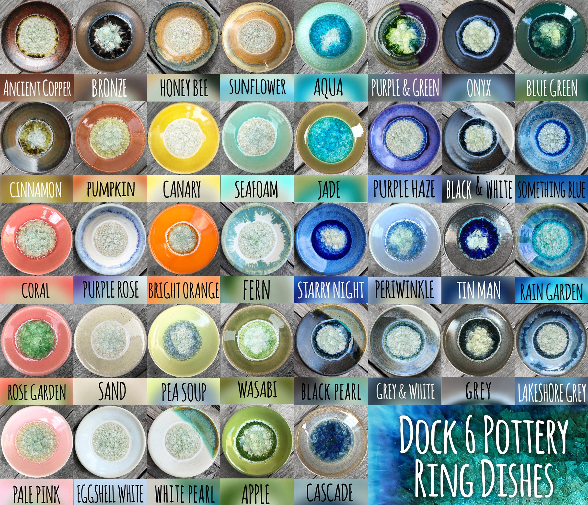 Dock 6 Pottery - Wholesale Jewelry Dish - Handmade Ring Dish - Wasabi Dipping Dish - MADE TO ORDER25