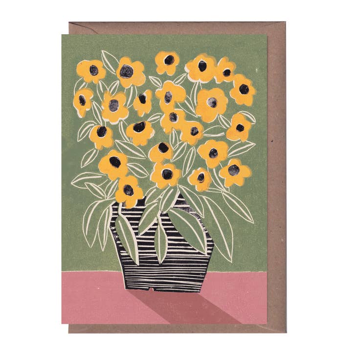 Black Eyed Susan Greeting Card for wholesale by Luiza Holub
