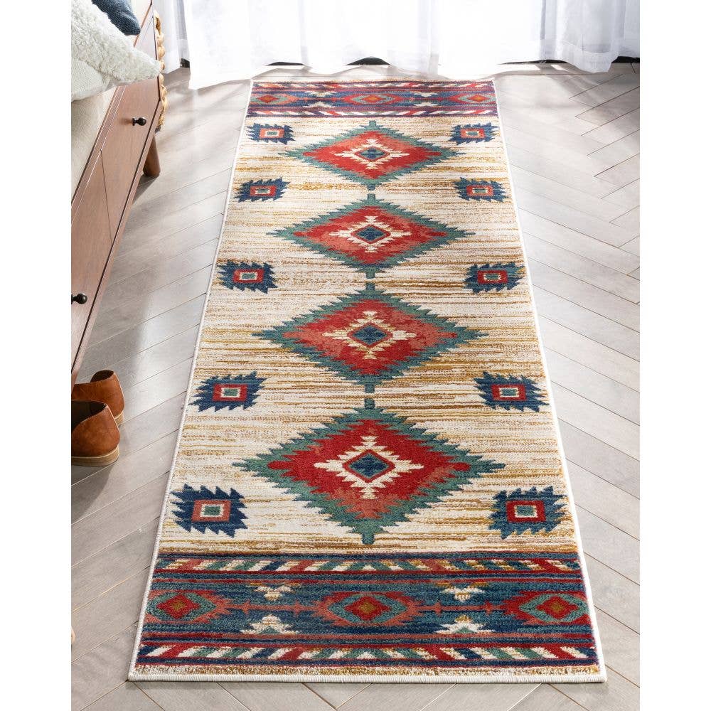Well Woven – Tapete por atacado – Tapete Tribal Tradicional Southwestern Lea Creme10