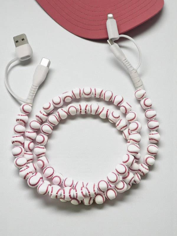 Carregador de Cabo com Contas de Beisebol Atualizado por atacado de Nash Grey