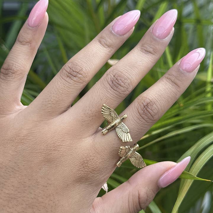 Urbiana - Wholesale Multi-Finger Ring - Dual Bird Ring4