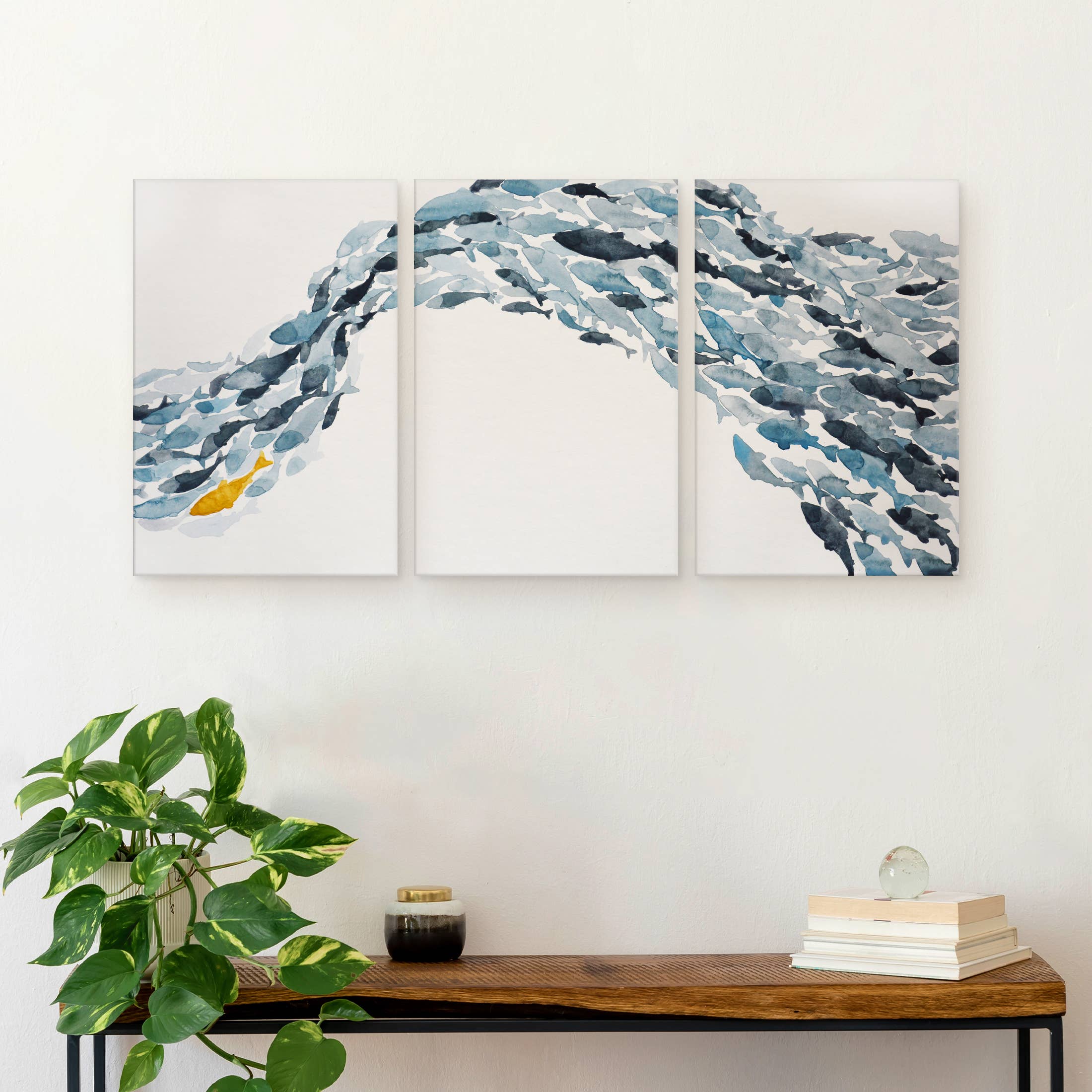 Ready2hangart, Inc. - Wholesale Gallery Wall Set - Goldfish' Wrapped Canvas Coastal Wall Art Set6