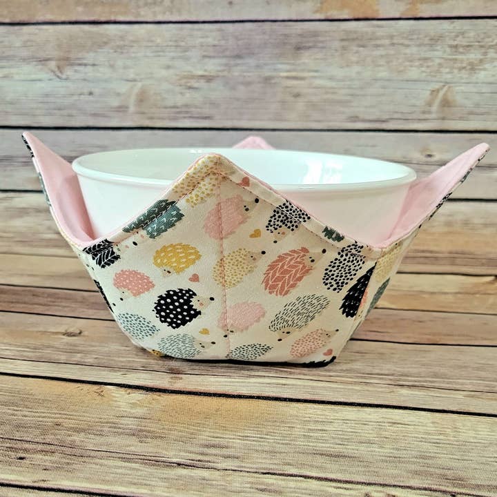 Burpie Bibs Boutique - Wholesale Oven Mitt/Pot Holder - Spring Bowl Cozy | Floral Hot Pad | Flower Padded Holder