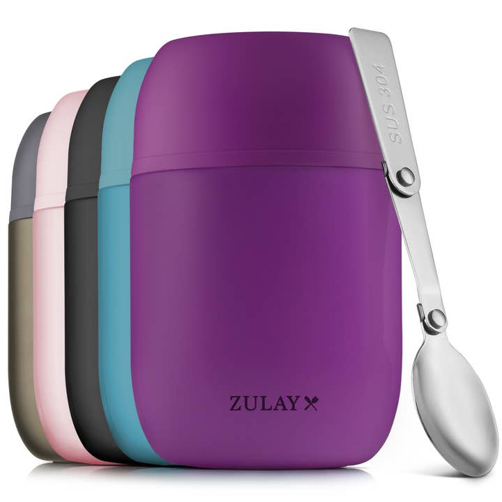 Zulay Kitchen - Wholesale Food Storage Container - 16oz Vacuum Insulated Food Jar Stainless Steel Lunch Jar32