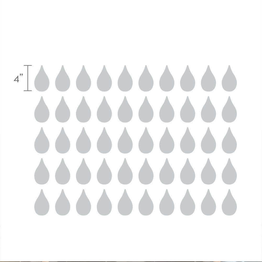 Simple Shapes - Vente Autocollant mural - Autocollant mural gouttes de pluie2