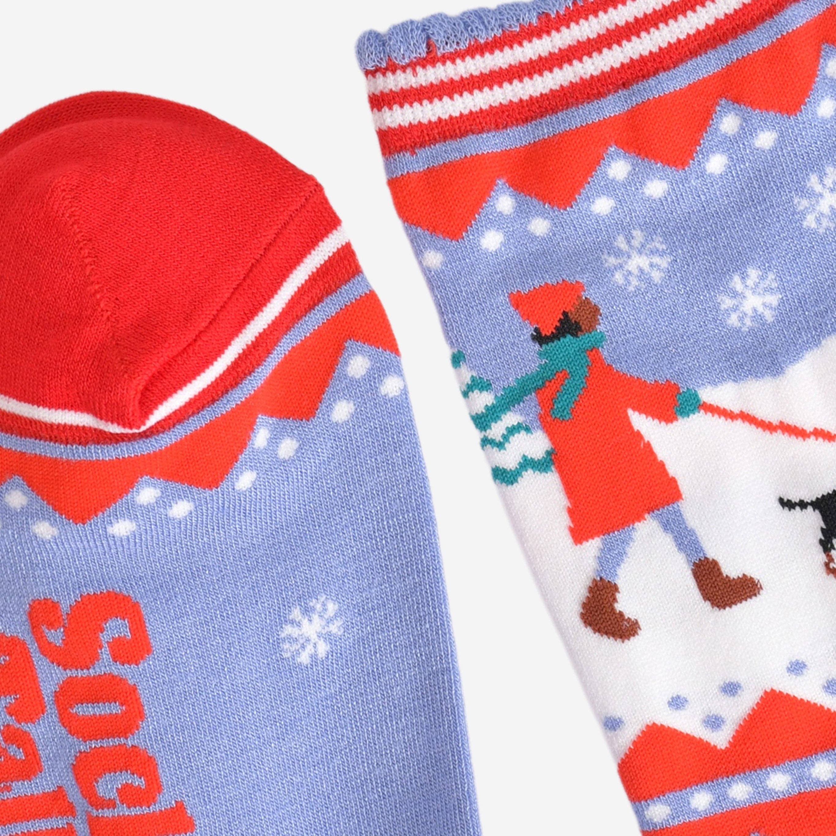 Sock Talk – wholesale Socks – Women's – Women's Bamboo Socks - Blue/Red, Sausage Dog Walk3