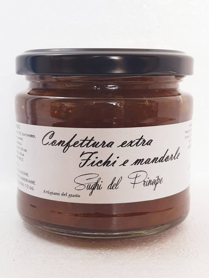 Confettura extra di fichi e mandorle per la vendita all'ingrosso da parte di Sughi del Principe artigiani del gusto