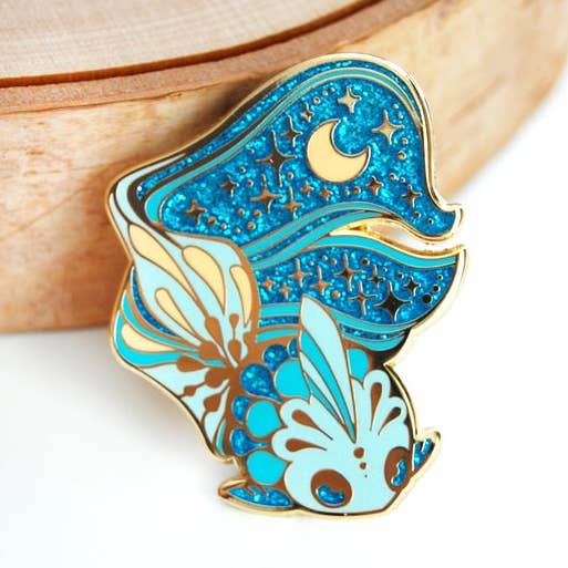 Astral Goldfish Pin for wholesale by Floral Frolic