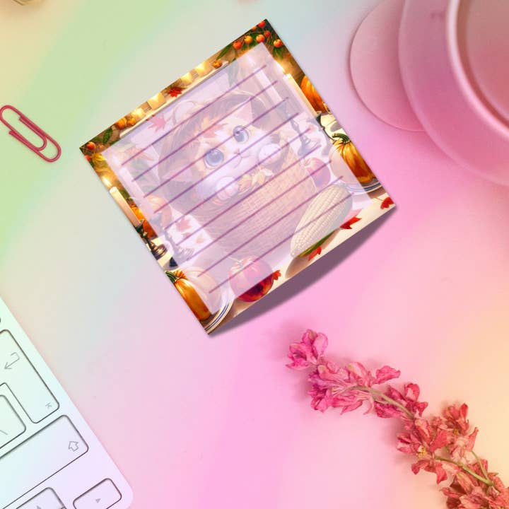 Bloc de notas Otoño Adorable 2,5"x2,5" 50 páginas Estética Papelería Bonita Regalo para venta al por mayor de Hikaru Tara Art Arst & Craft Gift Shop