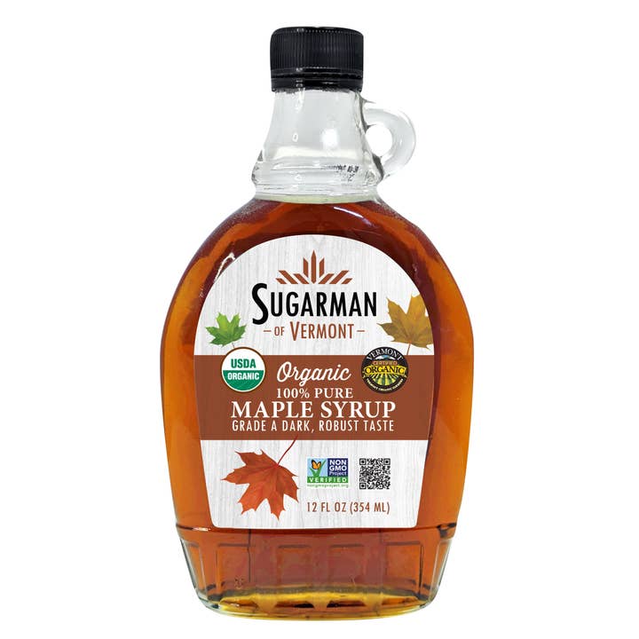 Sugarman of Vermont - Wholesale Maple Syrup - 12 fl. oz. Sugarman Organic Pure VT Maple Syrup (12-pack)